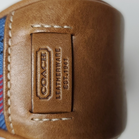 Coach Tartan Plaid Shoulder Hand Bag  No.H2J-8935 Wool Leather COACH - Picture 6 of 12